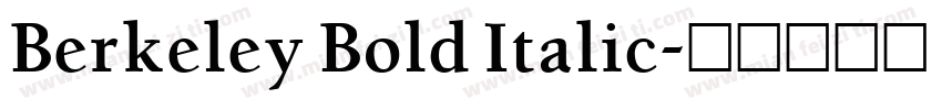 Berkeley Bold Italic字体转换
